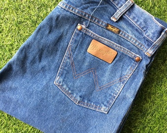 Vintage Wrangler Western Jeans, Distressed Denim (W37 L32)