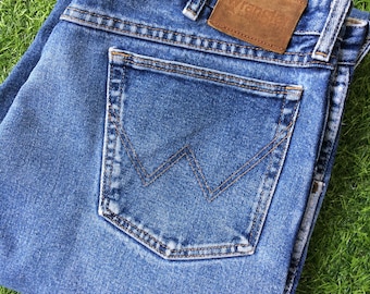 Vaqueros Wrangler vintage de los 90, talla 36, vaqueros desgastados