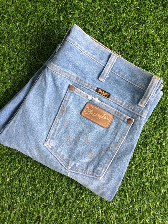 Wrangler Western Distressed Jeans | Etsy
