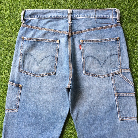Size 33 34 Vintage Levis Carpenter Workwear Denim Pants Distressed Loose  Straight Leg Carpenter Dungarees Jeans, Large 33\