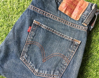 W29 L31 Vintage Distressed Levis 511 Ripped Jeans Medium Wash Unstretched Denim Straight Leg Slim Fit Levis Jeans. 29 x 31