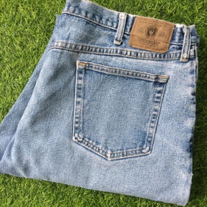 Size 39 Vintage 90's Wrangler Western Plus Size Distressed Jeans W39 L29 High Waist Faded Mom Jeans Waist 39"