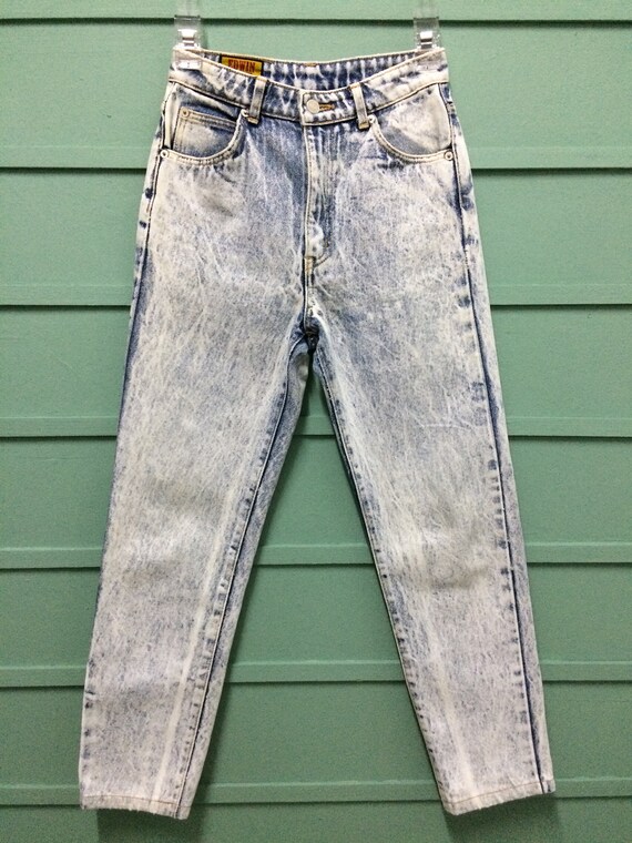 Taille 25 vintage Edwin Western Distressed Jeans W25 L26 Tiny Small Waist Acid Wash Petite Denim Jambe effilee Jeans Taille 25 Etsy France