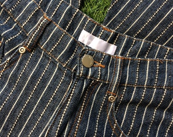Ne-net Issey Miyake Striped Drop Crotch Jeans, Avant Garde Style