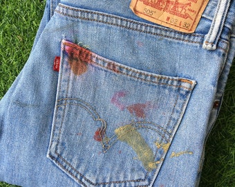 Original Levi's 501 Vintage Jeans in Mid Blue (W33 L34)