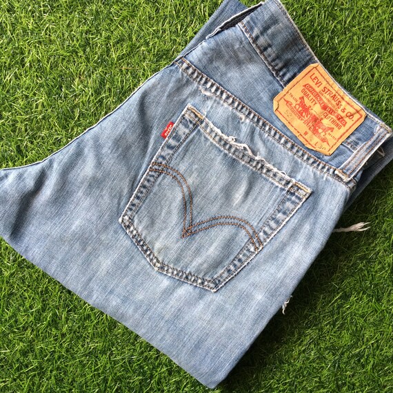 Rechtmatig bijvoorbeeld Schijnen Size 31 Vintage Distressed Levis 527 Ripped Bootcut Jeans W31 - Etsy Hong  Kong