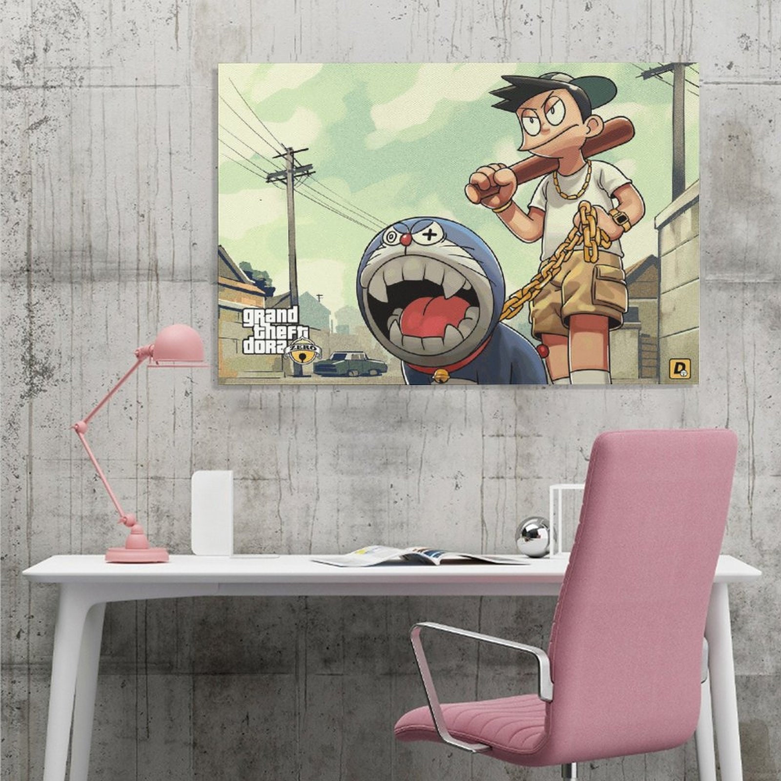 Doraemon Gta Style Canvas Art Poster And Wall Art Picture Etsy Finland