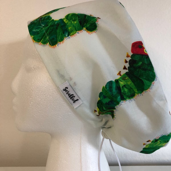 Hungry Caterpillar elastic scrub hat