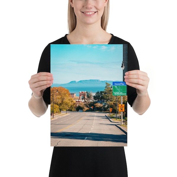 Streets of #TBAY: Sleeping Giant from Red River - Poster Print