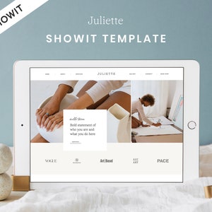 Modern Showit Website Template for Entrepreneurs and Small Businesses