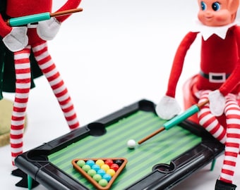 Christmas elf pool table game, Elf Prop, Christmas Elf Kit, Holiday Elf Kit, Elf Accessories, Elf games,  Stage your elf, elf staging