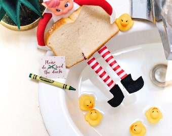Weihnachtself füttern die Enten nicht, Weihnachtself Set, Urlaub Elf Set, Elfen Accessoires, Elfen Requisiten