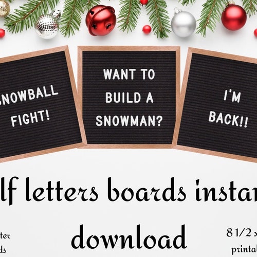 24 Mini Letter Board Elf Notes INSTANT DOWNLOAD Wood Border Etsy