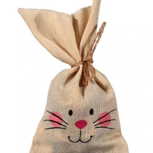 Easter Bunny Treat Bags with Jute String, Easter Classroom Gift, Easter Favor Bags, Easter Basket Filler, Easter Bunny Gift Bag