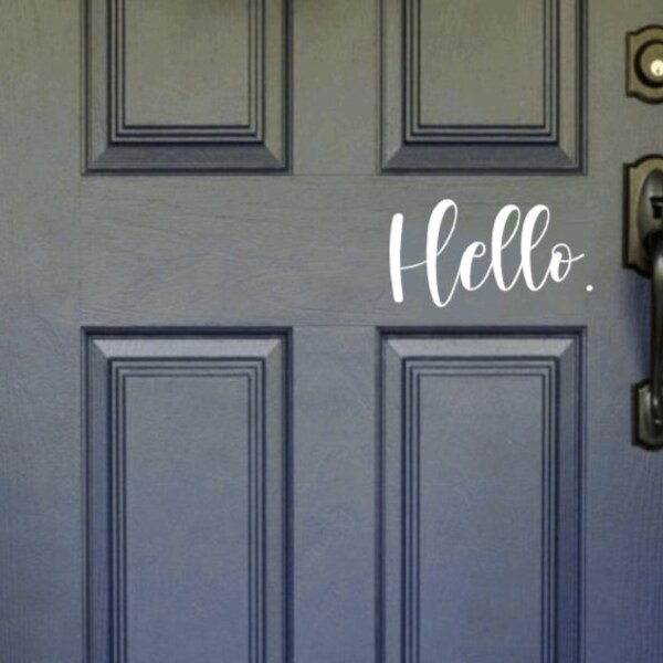 Hello Door Decal Etsy