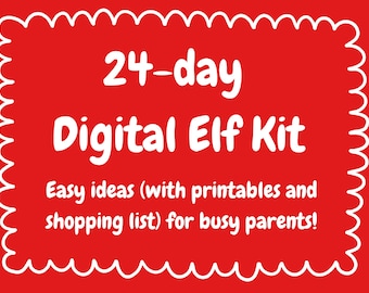 Digital 24-day Elf Kit, Christmas Elf Activities Kit, Elf Props, Pre-planned Elf Ideas, 24 Days Elf Scenes, Christmas Elves