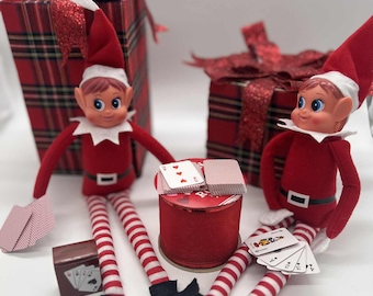 Christmas Elf cards game, Elf Prop, Christmas Elf Kit, Holiday Elf Kit, Elf Accessories