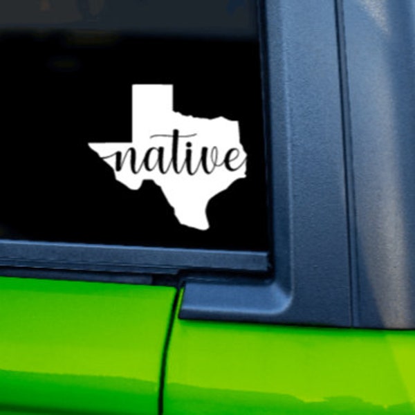 Texas Native Decal, Texas Car Decal, Texas Decal, Texas Sticker, Texas Tumbler Decal, Texas for Laptop, Texas Laptop Decal, Texas Native