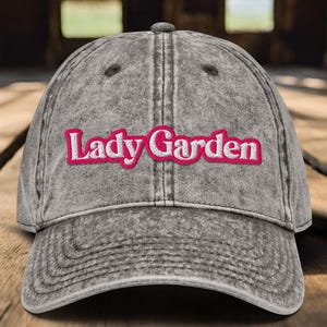 Lady Garden Embroidered Baseball Cap, Dungeon Crawler Carl Inspired Hat, LitRPG BookTok DCC Reader Fantasy Science Fiction Princess Donut