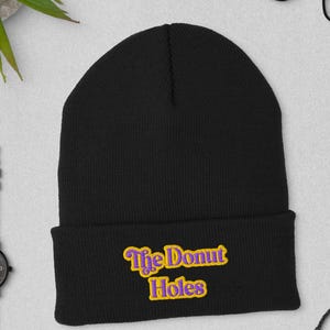 The Donut Holes Embroidered Beanie, Dungeon Crawler Carl Inspired Hat, LitRPG BookTok Gift Reader Science Fiction, Princess Donut