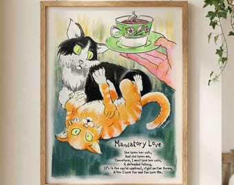 Mandatory Love, Poetcore Archival Art Print painted and written by Summer in Philly