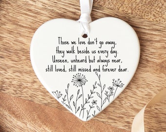 Sympathy Gift-Bereavement Gift-Loss Gift-Thinking Of You Keepsake-condolence Ceramic Keepsake-Grief Gift- Quote Gift- With Free bag