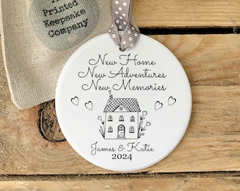 Personalised New Home Ornament, Ceramic Keepsake Gift