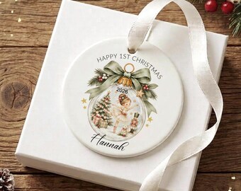 Personalised Baby's First Christmas Bauble | Granddaughter 1st Christmas Keepsake Ornament | Daughter Niece First Christmas
