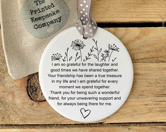 Friendship Gift: Ceramic Keepsake Ornament with Giftbag