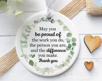 Celebration Ceramic Keepsake Ornament: Thank You Gift