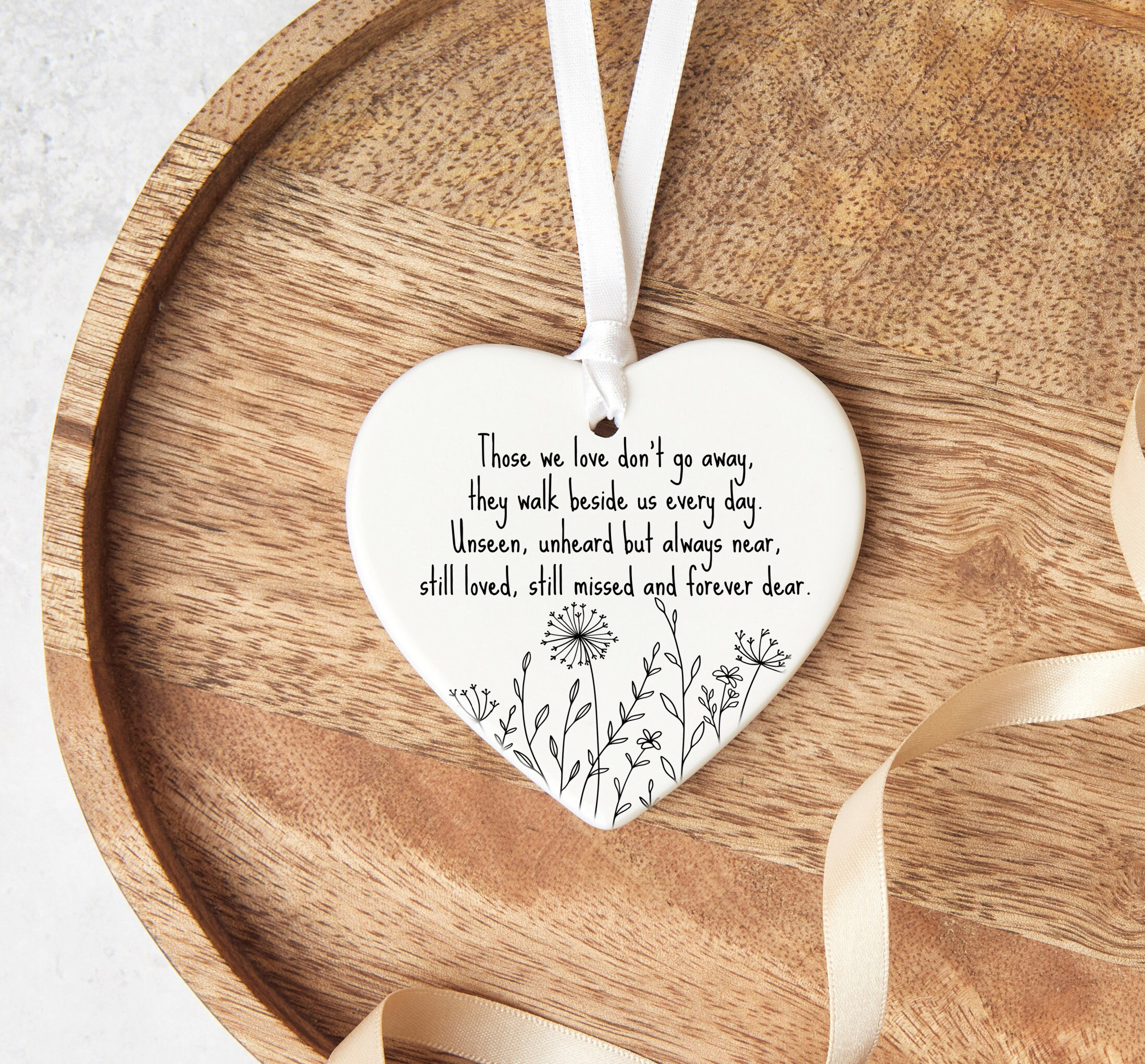 Sympathy Gift-Bereavement Gift-Loss Gift-Thinking Of You Keepsake-condolence Ceramic Keepsake-Grief Gift- Quote Gift- With Free bag