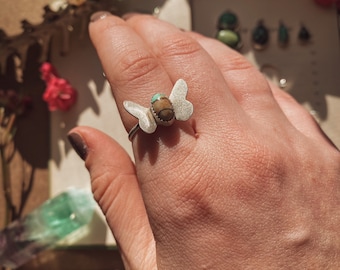 Turquoise Butterfly Ring