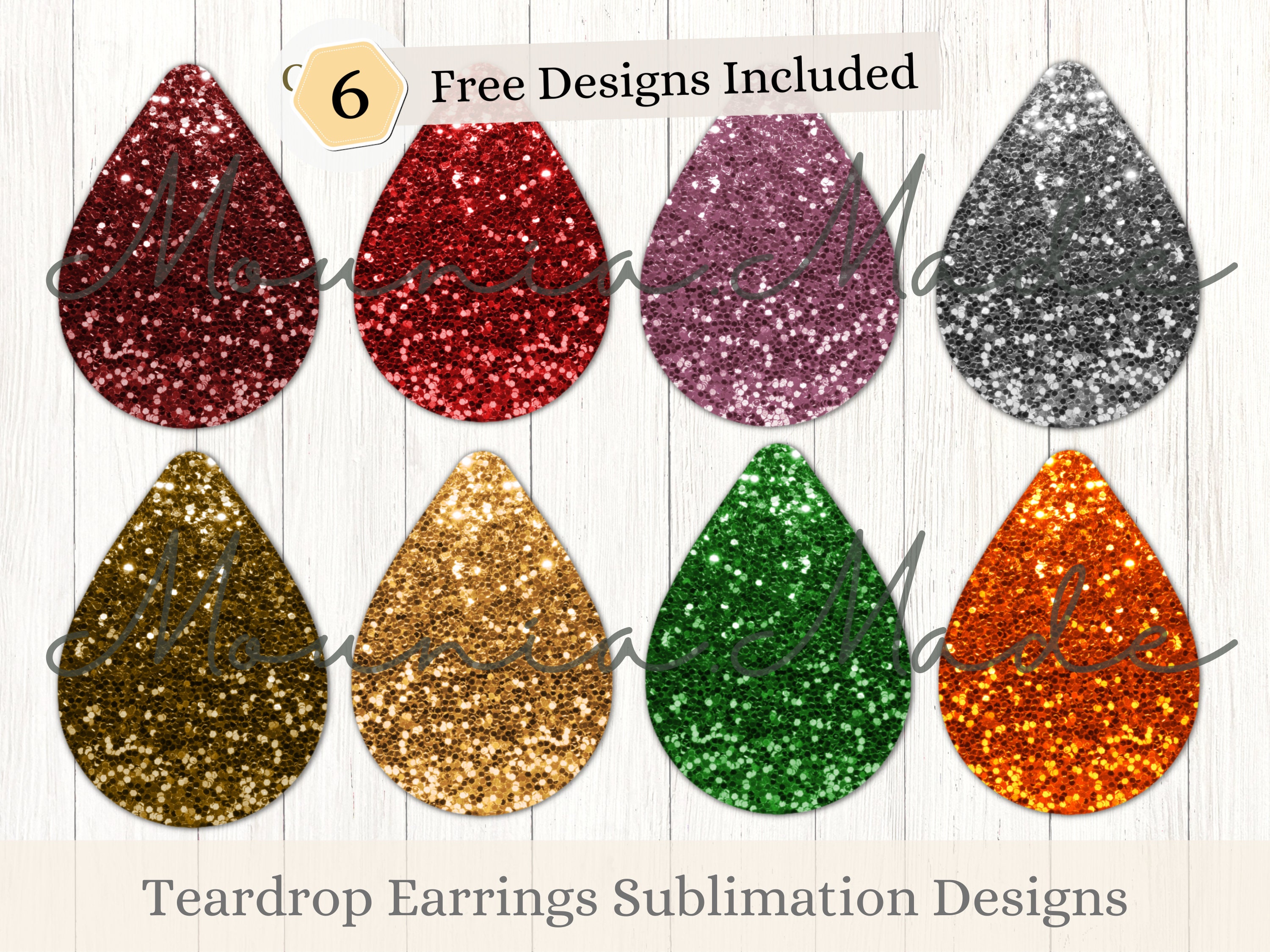 Tear Drop Earring Sublimation Design Bundle, Earring Bundle, Sublimation  Earring Blanks Designs, Teardrop Earring Designs 