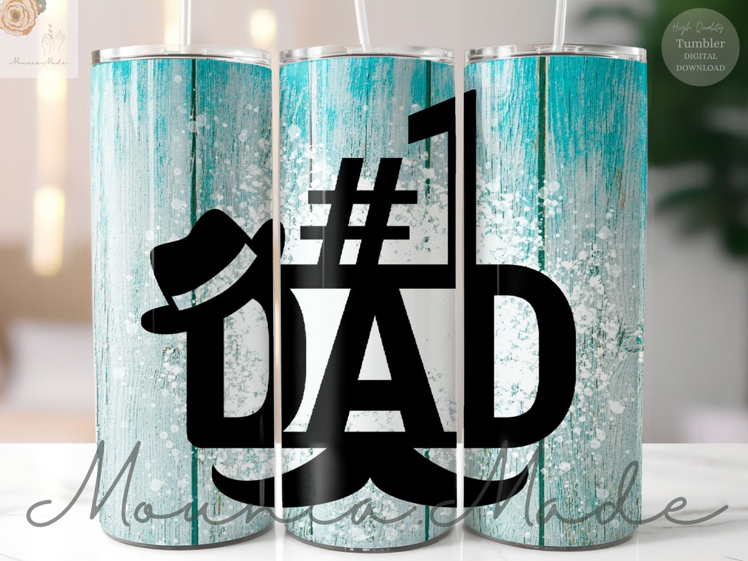 Dad Skinny Tumbler Wrap PNG 20 Oz Father Rustic Wood - Etsy