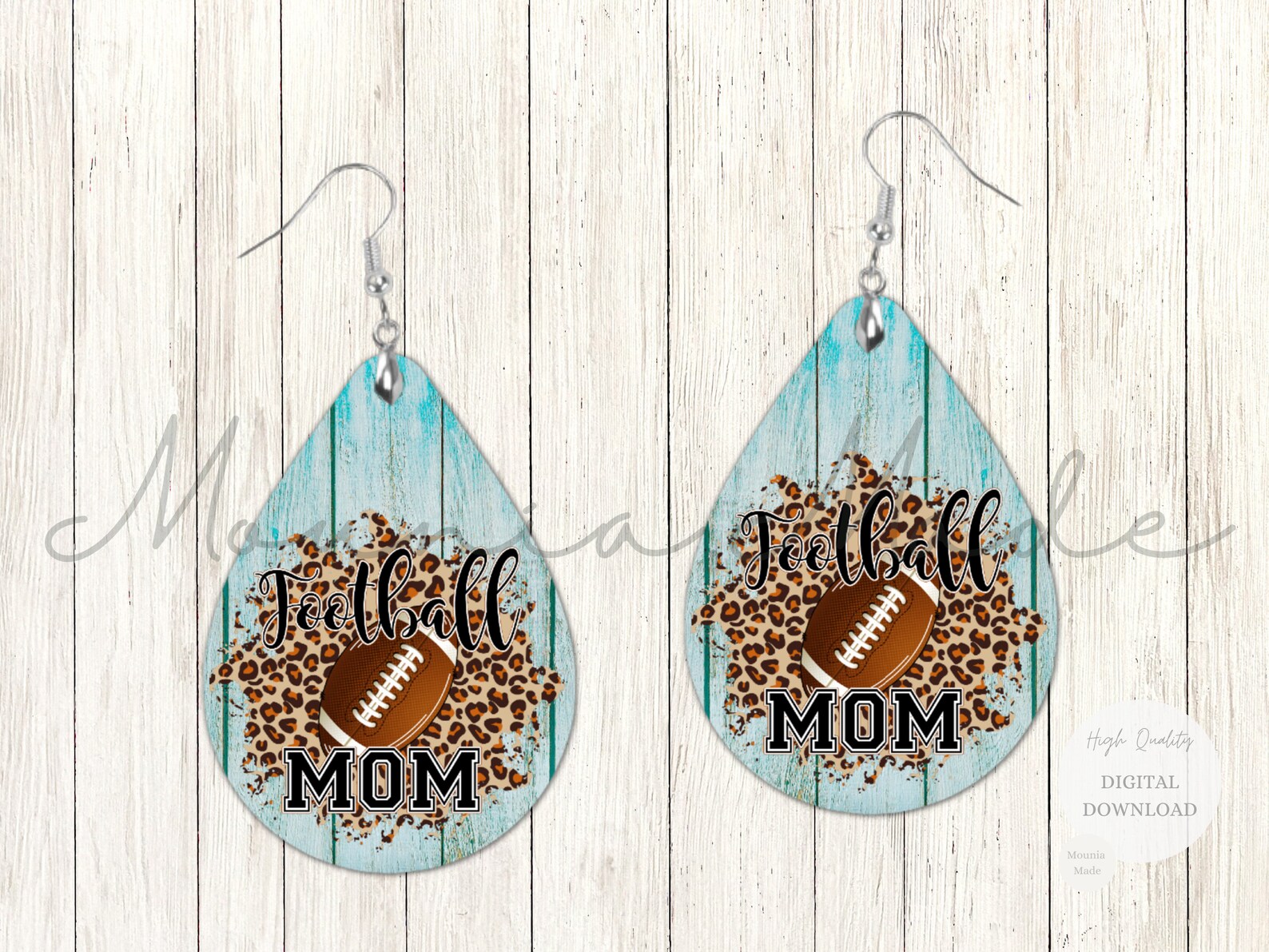 Football Mom Earrings Sublimation Design PNG Teardrop Earring - Etsy