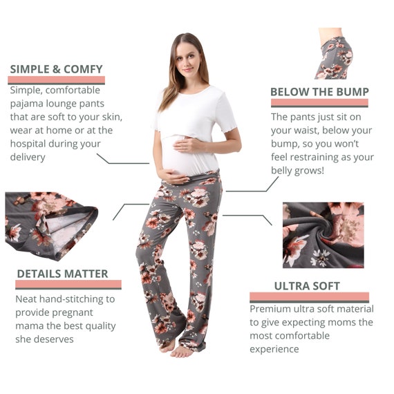 Below Bump Maternity Postpartum Pajama Pants Etsy UK