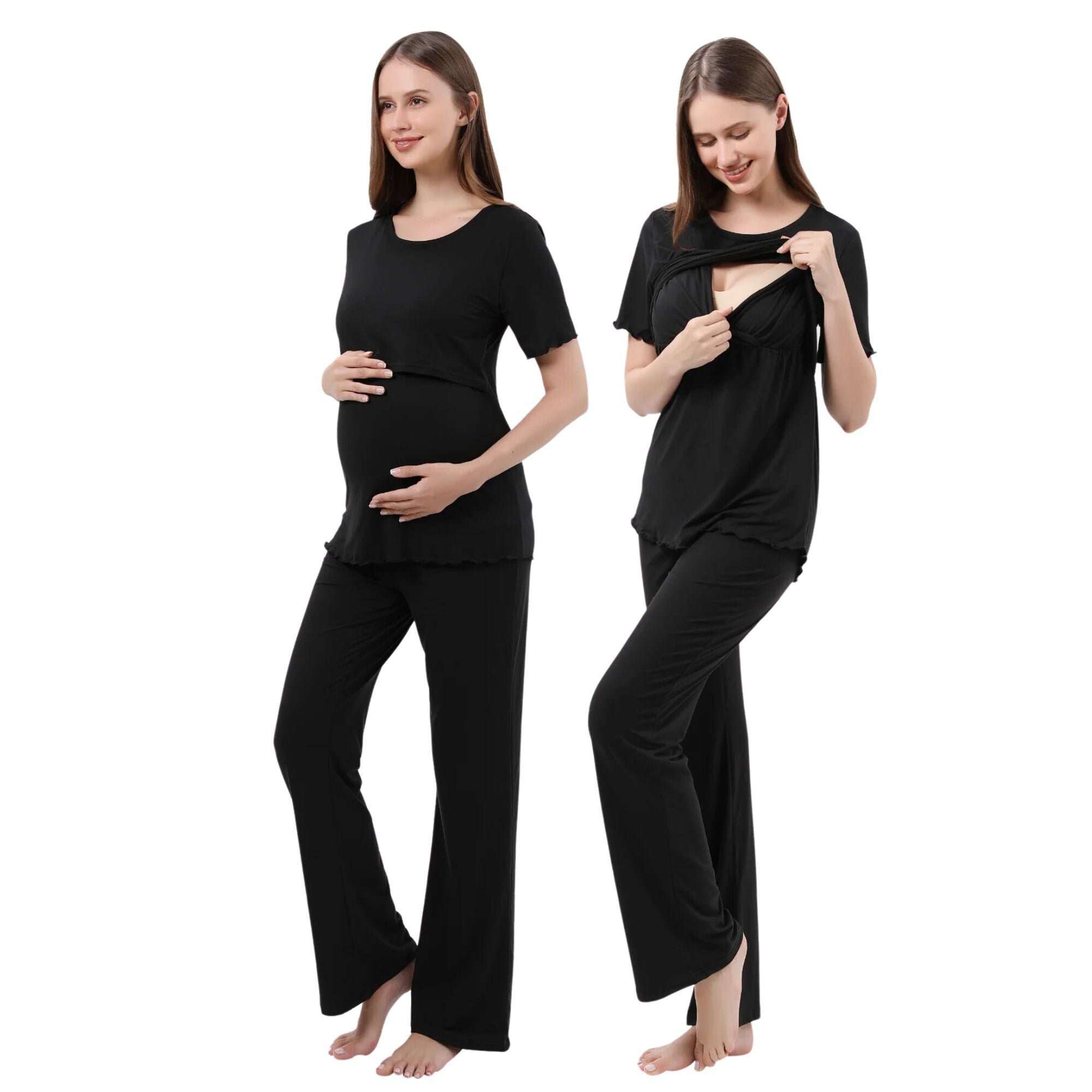 Plus Size Maternity Nursing Pajama Set Etsy