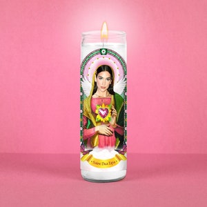 Saint Dua Celebrity Prayer Candle: Future Nostalgia | Queen of Pop| Non Scented | Saint Novelty Parody Candle | Funny Gift Idea