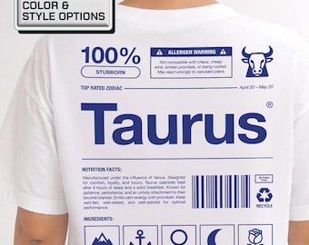 Funny Taurus Shirt: 100% Stubborn Zodiac Tee | Astrology Season Humor Birthday Gift T-Shirt