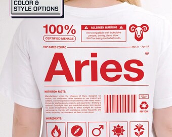 Aries Zodiac Shirt – 100% Perfectionist Astrology Graphic Tee