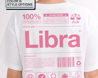 Funny Libra Zodiac Shirt: People Pleaser Graphic Tee, Astrology Gift