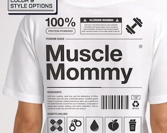 Muscle Mommy Shirt: Funny Gym Rat T-Shirt | Weightlifting Shirt for Women | Fitness Humor Gift