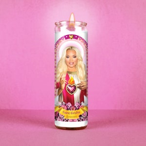 Saint Trisha Prayer Candle: Funny Celebrity Parody Gift