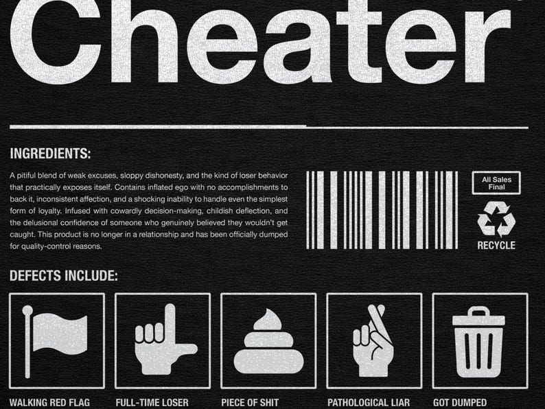 Certified Cheater T-shirt: Funny Breakup Revenge Gift - Etsy