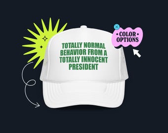Satirical Political Trucker Hat: Funny Meme News Statement Cap
