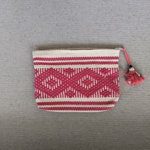 Bolsa clutch de malha tear, bolsa mexicana feita à mão, bolsa têxtil, bolsa mexicana de malha tear Oaxaca