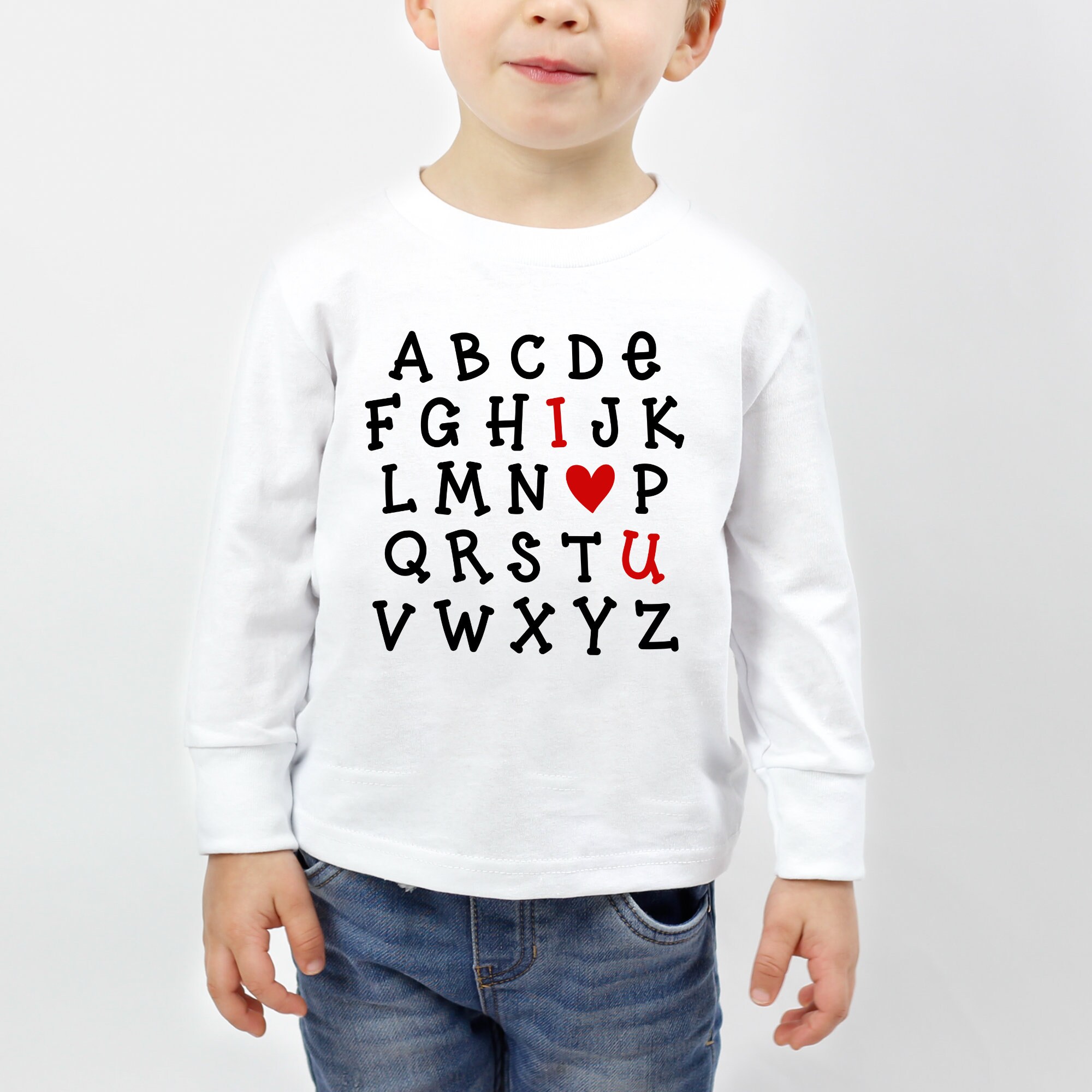 Toddler Alphabet I Love You Shirt Youth 