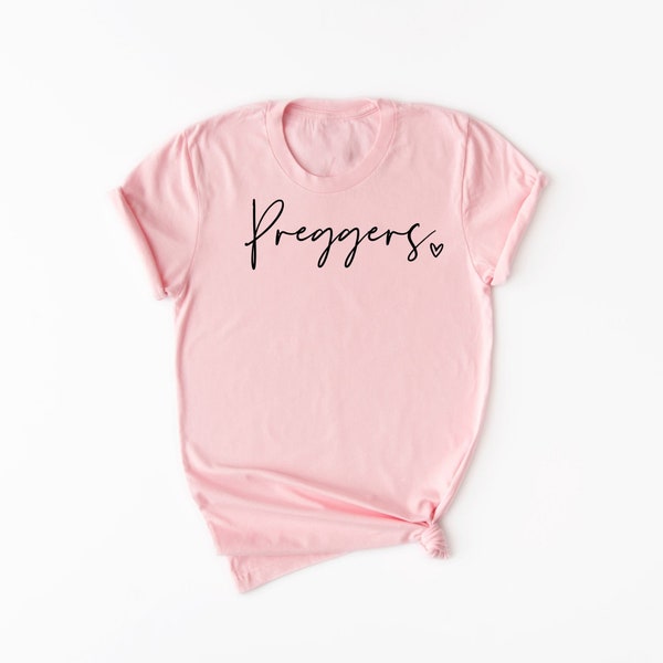 Maternity Preggers Tee, Minimalist Tee, Pregnancy T-shirt Announcement, baby shower gift, expecting mothers tee, Pink Maternity tee