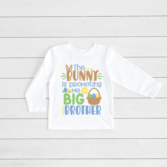 Kid’s Promoted to Big Brother Easter Shirt the Bunny is | Etsy