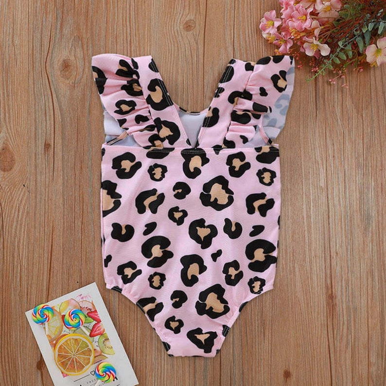 Baby Girl Swimsuit Bathing Suit for Baby Girls Leopard Etsy